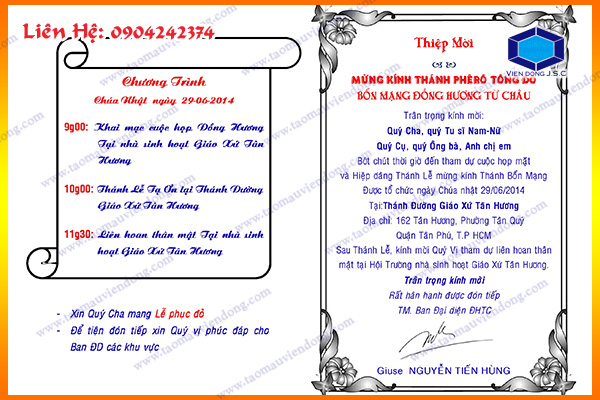 In Giấy mời lấy ngay  | In Poster | In Vien dong