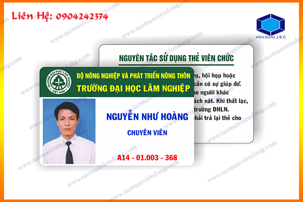 In Thẻ nhân viên giá rẻ, miễn phí thiết kế lấy ngay tại Hà Nội | Chụp ảnh thẻ- ảnh hộ chiếu lấy ngay   | In Vien dong