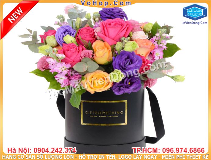 Hộp hoa tròn có sẵn tại Hà Nội  | In vỏ hộp thiết bị giá rẻ  | In Vien dong